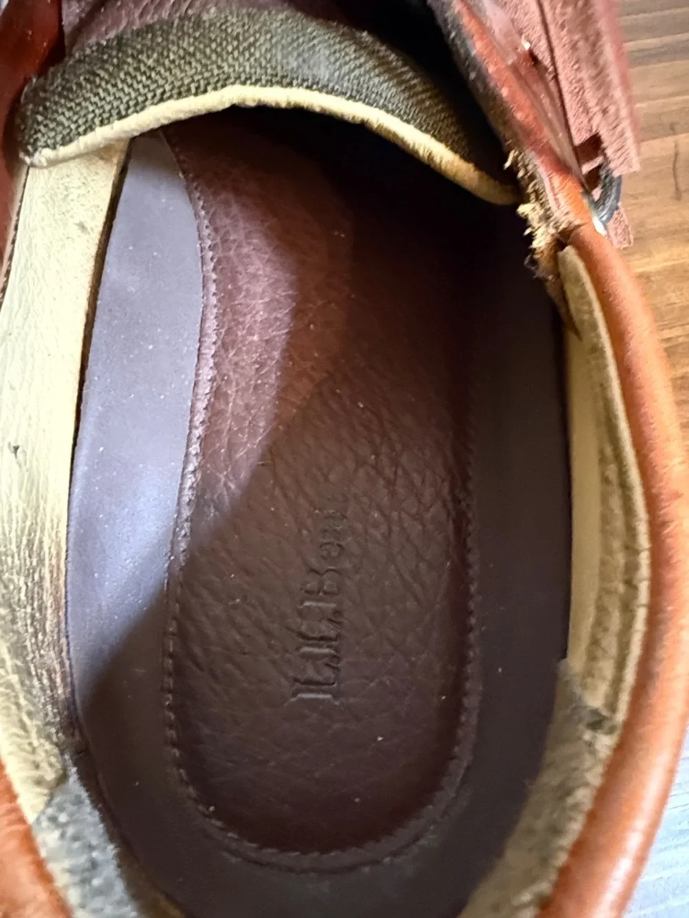 L.L. Bean Men’s Leather Boat Shoes Brown Lace Up Moc Toe Outdoor Comfort Size 11